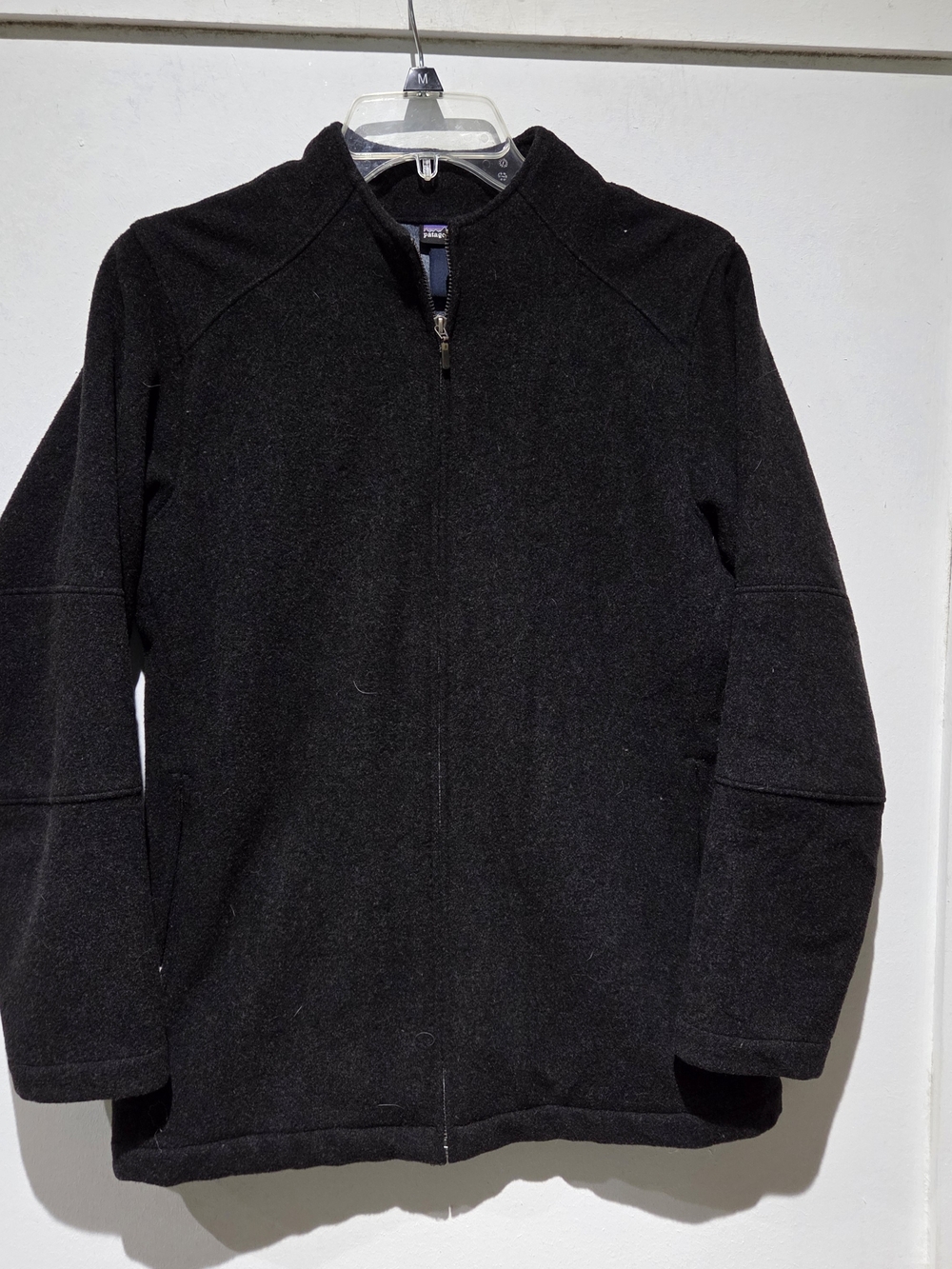 Patagonia Black Zip-Front Pea Coat